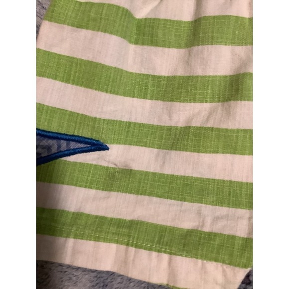 Mud Pie Baby Boy’s Size 6-12 Months Shark Green Striped Swim Trunk Shorts - Picture 3 of 3